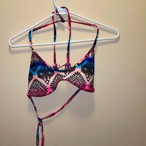 Aztec pattern bikini top